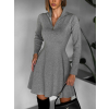 Šedé áčkové šaty CUONG se zipem