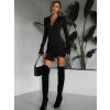 Černé košilové krátké šaty MADOC
