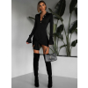 Černé košilové krátké šaty MADOC