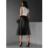 Černá koženková midi sukně GWYNECH