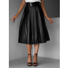 Černá koženková midi sukně GWYNECH
