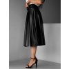 Černá koženková midi sukně GWYNECH
