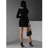 Černé krátké žerzejové vypasované šaty LAKALA