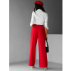 Červené široké elegantní kalhoty DONATELLA s páskem
