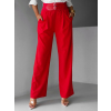 Červené široké elegantní kalhoty DONATELLA s páskem