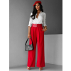 Červené široké elegantní kalhoty DONATELLA s páskem