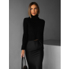 Černý crop svetr ZEVANDER s rolákem