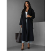 Černý oversize dlouhý kabát AERYTY