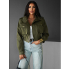 Khaki krátká stylová bunda GRAZYNA