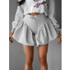 Šedá kraťásková balónová sukně KORTA