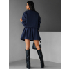 Tmavě modrý komplet PYLADES se skládanou sukní