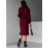 Vínové maxi svetrové šaty FRIDOLINA