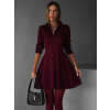 Vínové áčkové žerzejové šaty CUONG se zipem