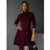 Vínové áčkové žerzejové šaty CUONG se zipem
