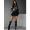 Černý třpytivý svetr RIORSON s flitry