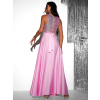 Růžová saténová dlouhá zavinovací sukně DENISSE