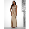 Zlaté asymetrické dlouhé šaty FIAMMAR