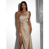 Zlaté asymetrické dlouhé šaty FIAMMAR