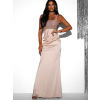 Růžové dlouhé večerní šaty NADIA