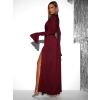 Bordó dlouhé večerní šaty CARDAN