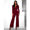 Bordó elegantní společenský overal BAOTRA