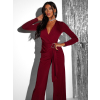 Bordó elegantní společenský overal BAOTRA