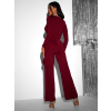 Bordó elegantní společenský overal BAOTRA