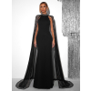 Černé plesové dlouhé šaty MORMONT s vlečkou