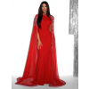 Červené plesové dlouhé šaty MORMONT s vlečkou