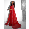 Červené plesové dlouhé šaty MORMONT s vlečkou