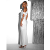 Bílé elegantní večerní dlouhé šaty KHAN
