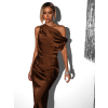 Hnědé večerní dlouhé šaty KHAN