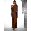 Hnědé večerní dlouhé šaty KHAN