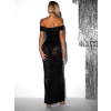 Černé večerní krajkované šaty KARASA