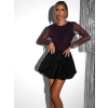 Vínové elegantní krátké šaty NONNOSUS