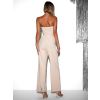 Krémový elegantní overal RALENTI na zavazování