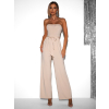 Krémový elegantní overal RALENTI na zavazování
