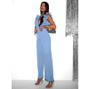Modrý elegantní plisovaný overal TAUTRIS