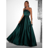 Smaragdové večerní dlouhé šaty TOBEN