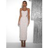Bílé luxusní třpytivé večerní šaty LUMPUR