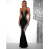 Černé luxusní večerní šaty KOMAK s kamínky