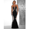Černé luxusní večerní šaty KOMAK s kamínky