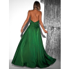 Zelené dlouhé saténové večerní šaty HAMBUR
