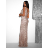 Zlaté elegantní večerní flitrované šaty PEPER