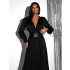 Černé dlouhé společenské šaty GINEVRA