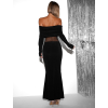 Černé elegantní dlouhé večerní šaty AMBERY