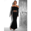 Černé elegantní dlouhé večerní šaty AMBERY