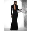 Černé vypasované dlouhé šaty DEBIRA s řetízkem