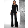 Černý elegantní společenský overal LAMBDA