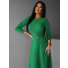 Zelené elegantní úpletové šaty EVITAS s páskem